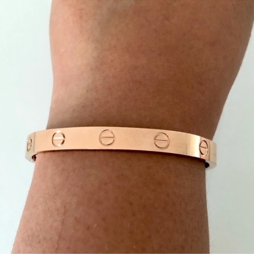 Generic Screw Bangle Bracelet in Rose Gold